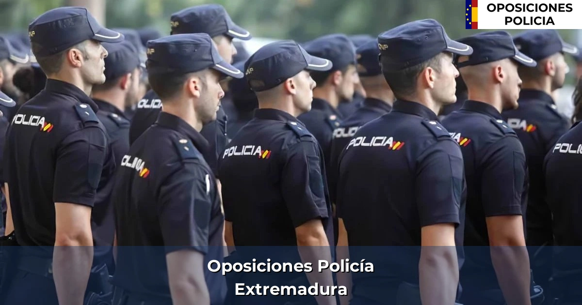 Oposiciones policía en Extremadura